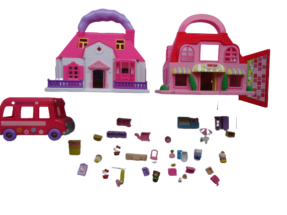 hello kitty carry along mini doll house